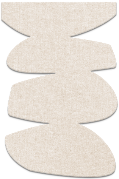 Stone Balance | ACOUSTIC SCULPTURE Akustik vægskulptur ART COPENHAGEN (DA) 100x150 Off white