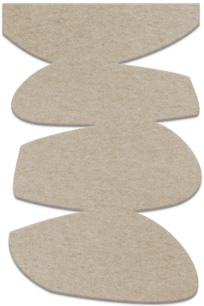 Stone Balance | ACOUSTIC SCULPTURE Akustik vægskulptur ART COPENHAGEN (DA) 100x150 Sand