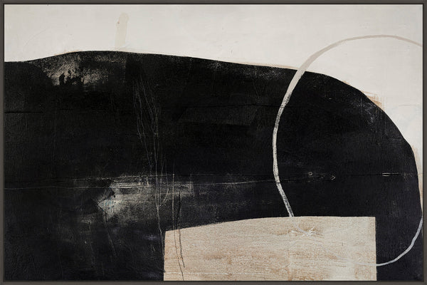 Sort Of Stone | DESIGN MALERI Design maleri ART COPENHAGEN 150x100 Sort svæveramme