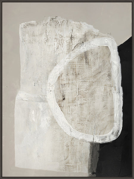 White Stone | DESIGN MALERI Design maleri ART COPENHAGEN 90x120 Sort svæveramme