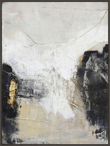 White Noir | DESIGN PAINTING Design maleri ART COPENHAGEN 90x120 Sort svæveramme