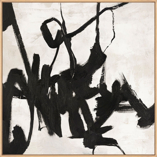 Playblack 1 | DESIGN PAINTING Design maleri ART COPENHAGEN 100x100 Ege svæveramme