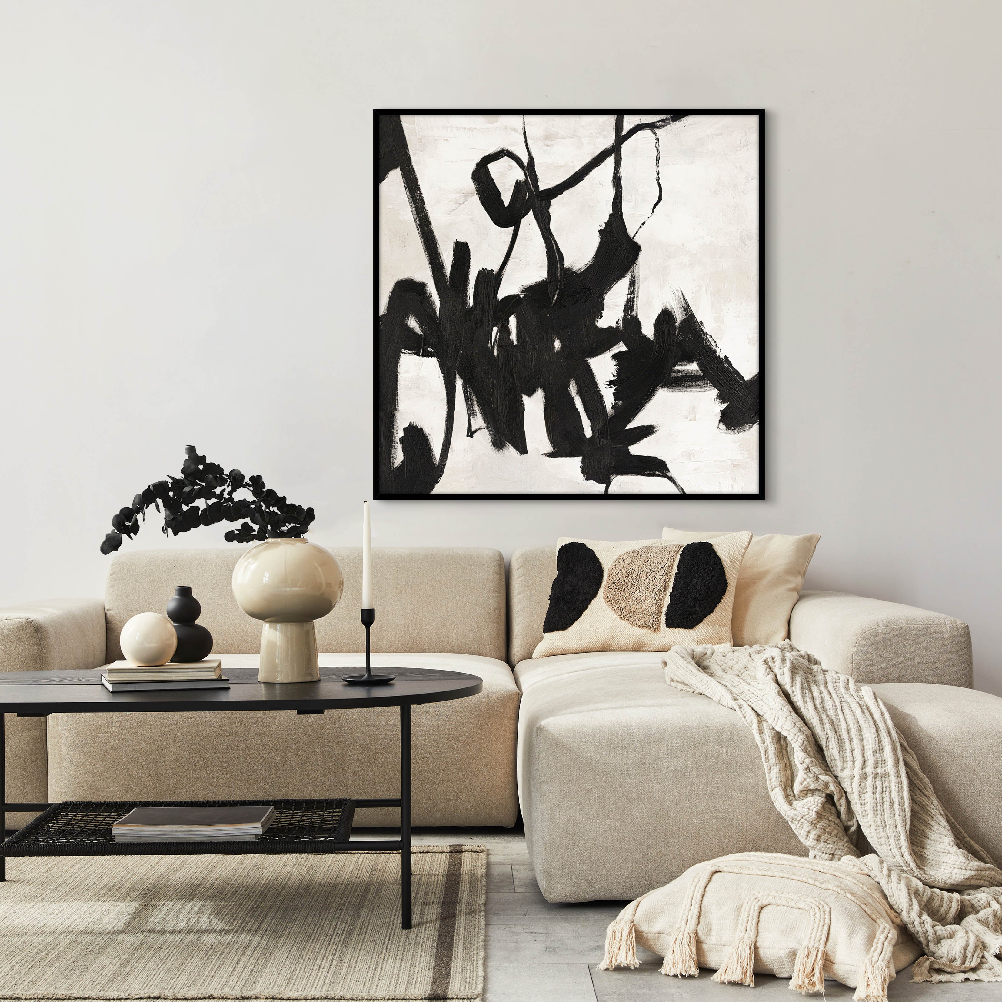 Playblack 1 | DESIGN PAINTING Design maleri ART COPENHAGEN 100x100 Uden ramme 