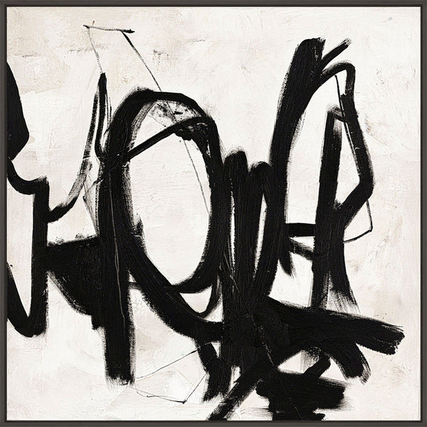 Playblack 2 | DESIGN PAINTING Design maleri ART COPENHAGEN 100x100 Sort svæveramme