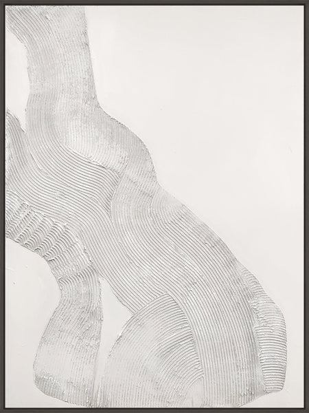 White Sculpture 1 | DESIGN MALERI Design maleri ART COPENHAGEN 90x120 Sort svæveramme