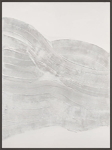 White Sculpture 2 | DESIGN MALERI Design maleri ART COPENHAGEN 90x120 Sort svæveramme
