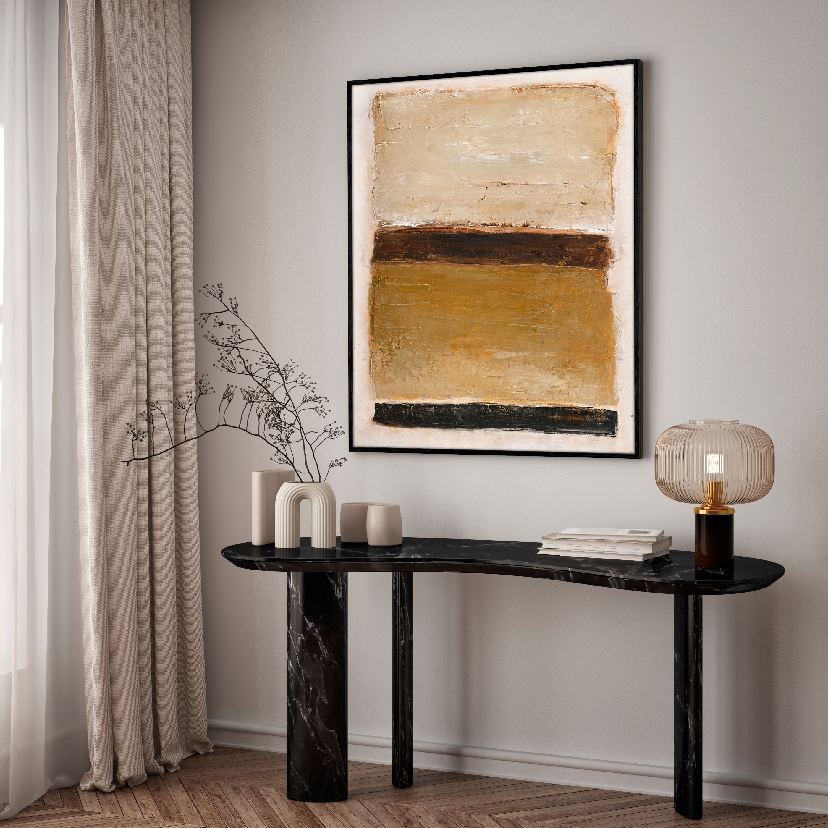 Ochre Square | DESIGN MALERI Design maleri ART COPENHAGEN 90x120 Egeramme 