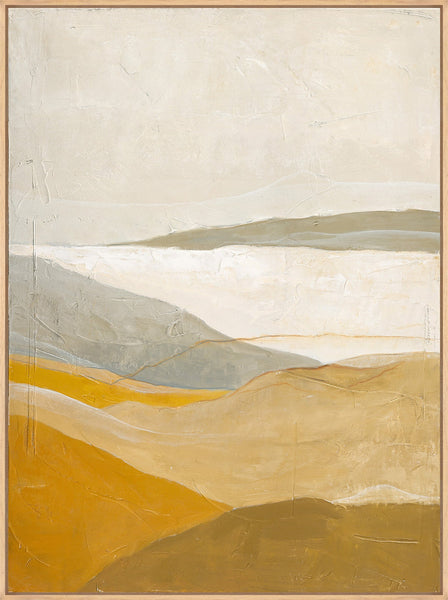 Yellow field | DESIGN MALERI Design maleri ART COPENHAGEN 90x120 Ege svæveramme