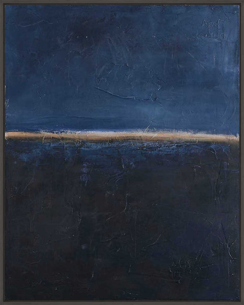 Edge Blue | DESIGN MALERI Design maleri ART COPENHAGEN 80x100 Sort svæveramme