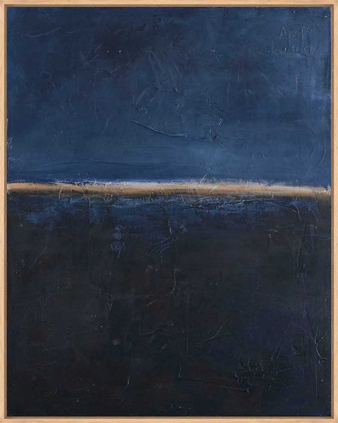 Edge Blue | DESIGN MALERI Design maleri ART COPENHAGEN 80x100 Ege svæveramme