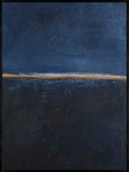 Edge Blue | DESIGN MALERI Design maleri ART COPENHAGEN 90x120 Sort ramme 