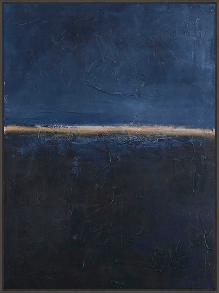 Edge Blue | DESIGN MALERI Design maleri ART COPENHAGEN 90x120 Sort svæveramme