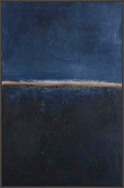 Edge Blue | DESIGN MALERI Design maleri ART COPENHAGEN 100x150 Sort svæveramme