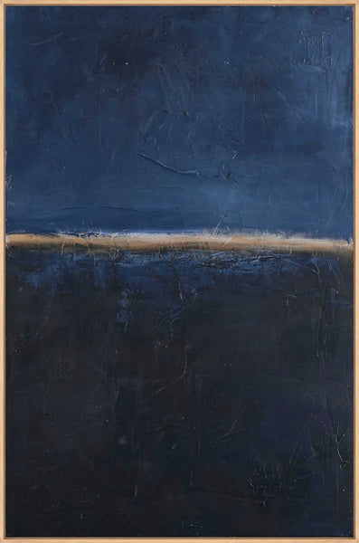 Edge Blue | DESIGN MALERI Design maleri ART COPENHAGEN 100x150 Ege svæveramme