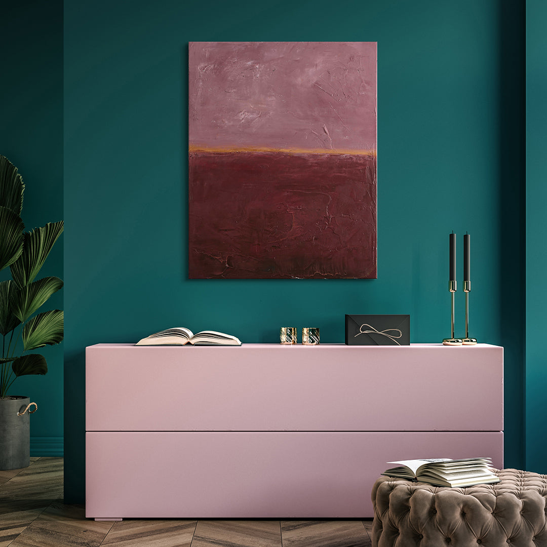 Edge Rose | DESIGN MALERI Design maleri ART COPENHAGEN 80x100 Sort ramme 