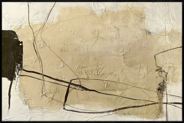 Cloudline | DESIGN PAINTING Design maleri ART COPENHAGEN 150x100 Sort ramme
