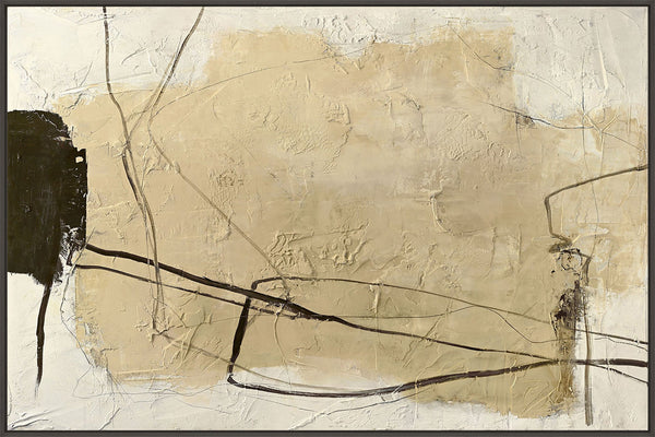 Cloudline | DESIGN PAINTING Design maleri ART COPENHAGEN 150x100 Sort svæveramme