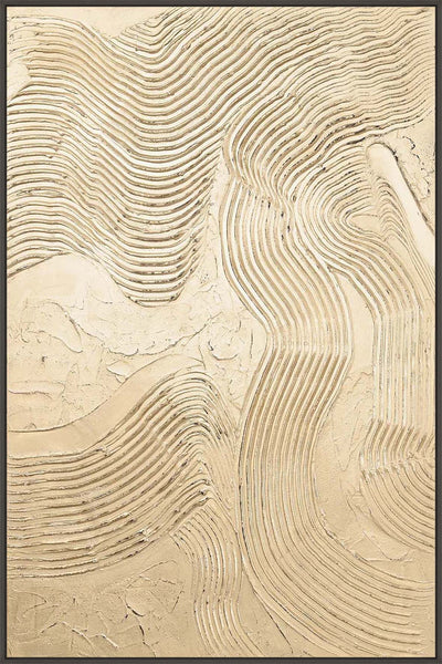 Metallic Champagne | DESIGN PAINTING Design maleri ART COPENHAGEN 100x150 Sort svæveramme