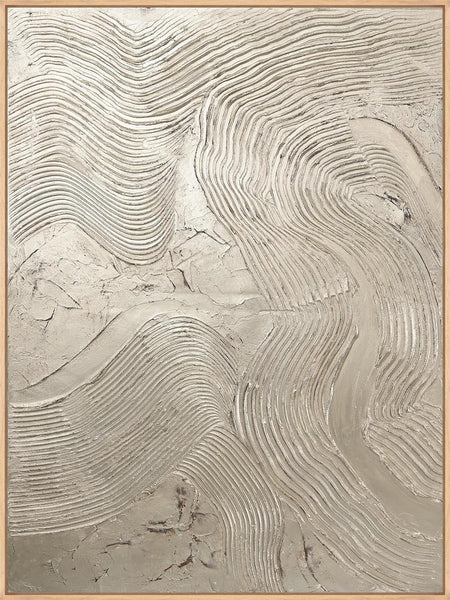 Metallic Silver | DESIGN PAINTING Design maleri ART COPENHAGEN 90x120 Ege svæveramme