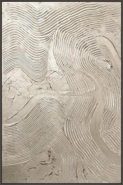 Metallic Silver | DESIGN PAINTING Design maleri ART COPENHAGEN 100x150 Sort svæveramme