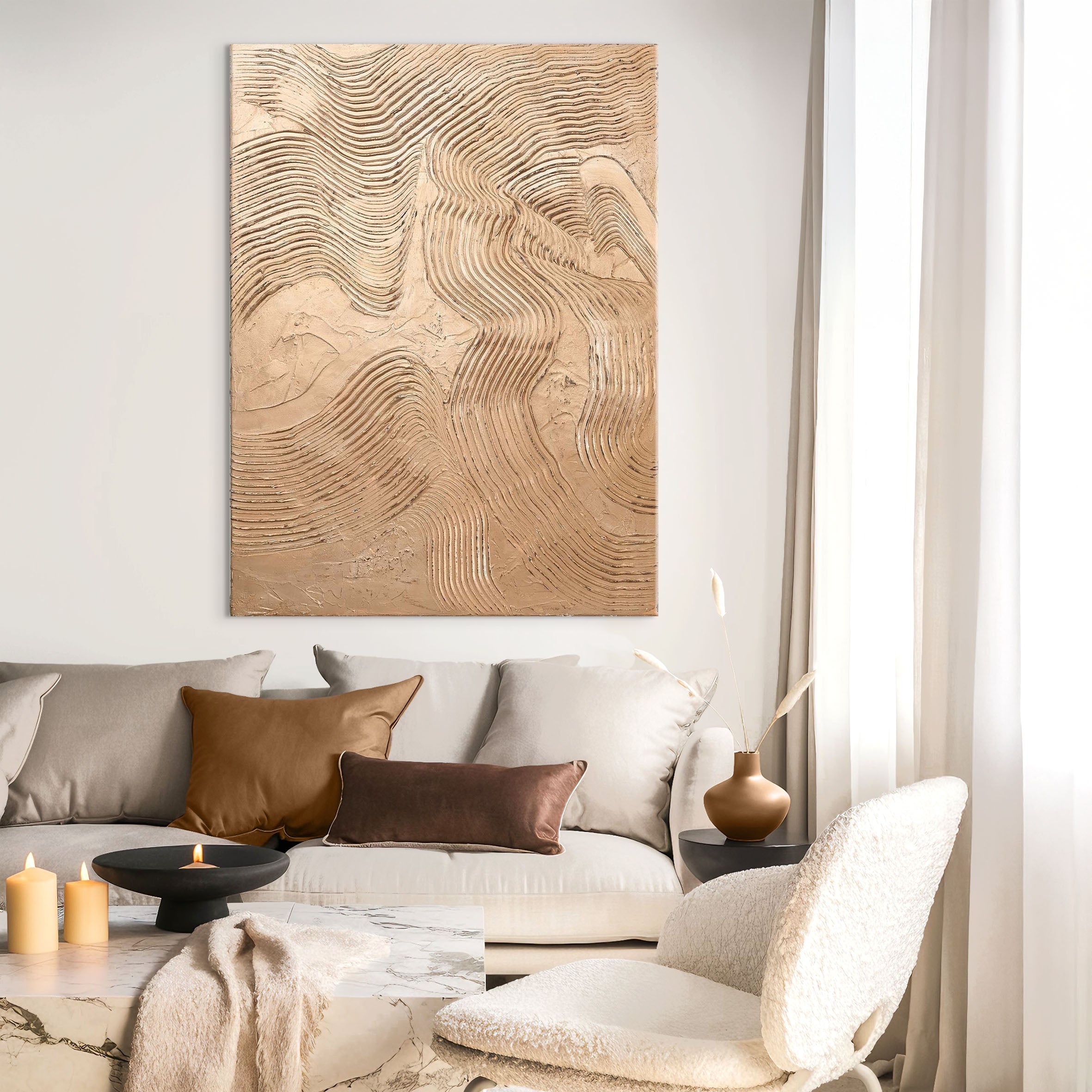 Metallic Brown | DESIGN PAINTING Design maleri ART COPENHAGEN 90x120 Uden ramme