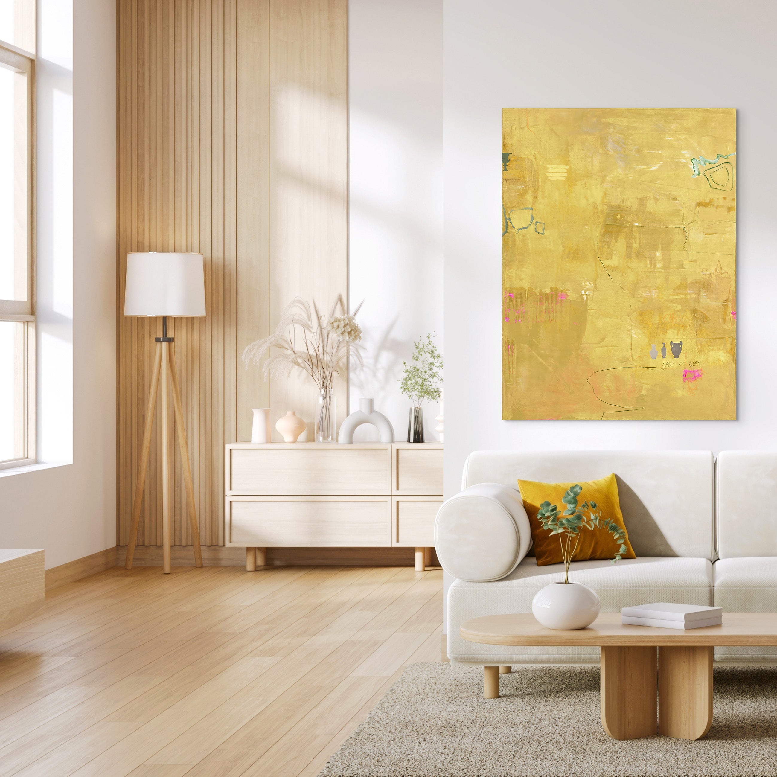 Yellow Petite | DESIGN MALERI Design maleri ART COPENHAGEN (DA) 90x120 cm Uden ramme