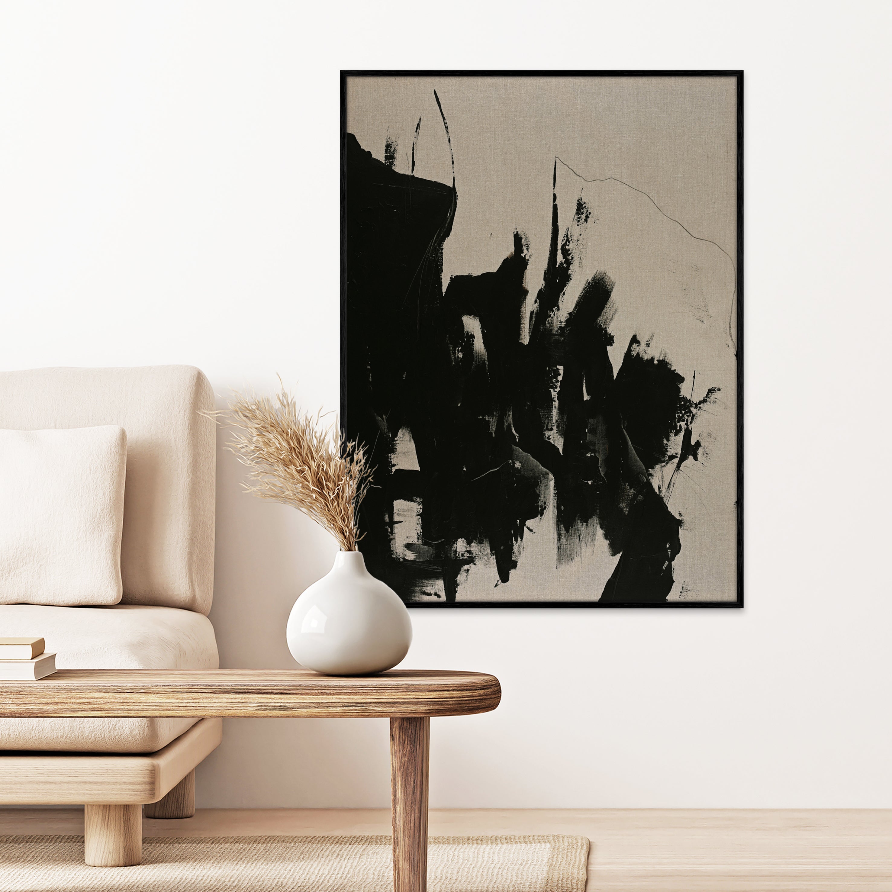 Without | DESIGN MALERI Design maleri ART COPENHAGEN 90x120 Sort ramme 