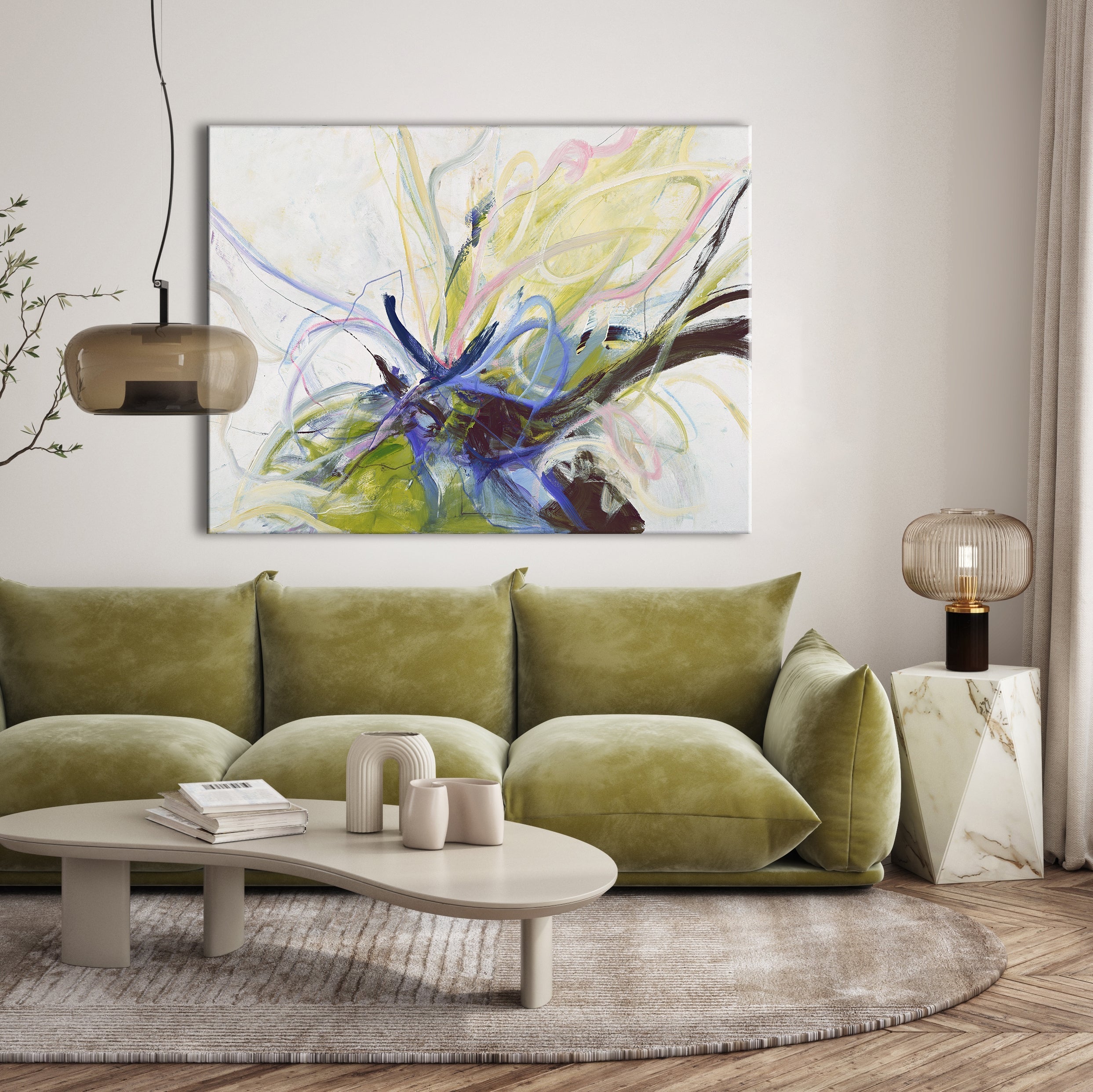 Glimpse | Maleri & kunsttryk Maleri & kunsttryk ART COPENHAGEN 118x90  