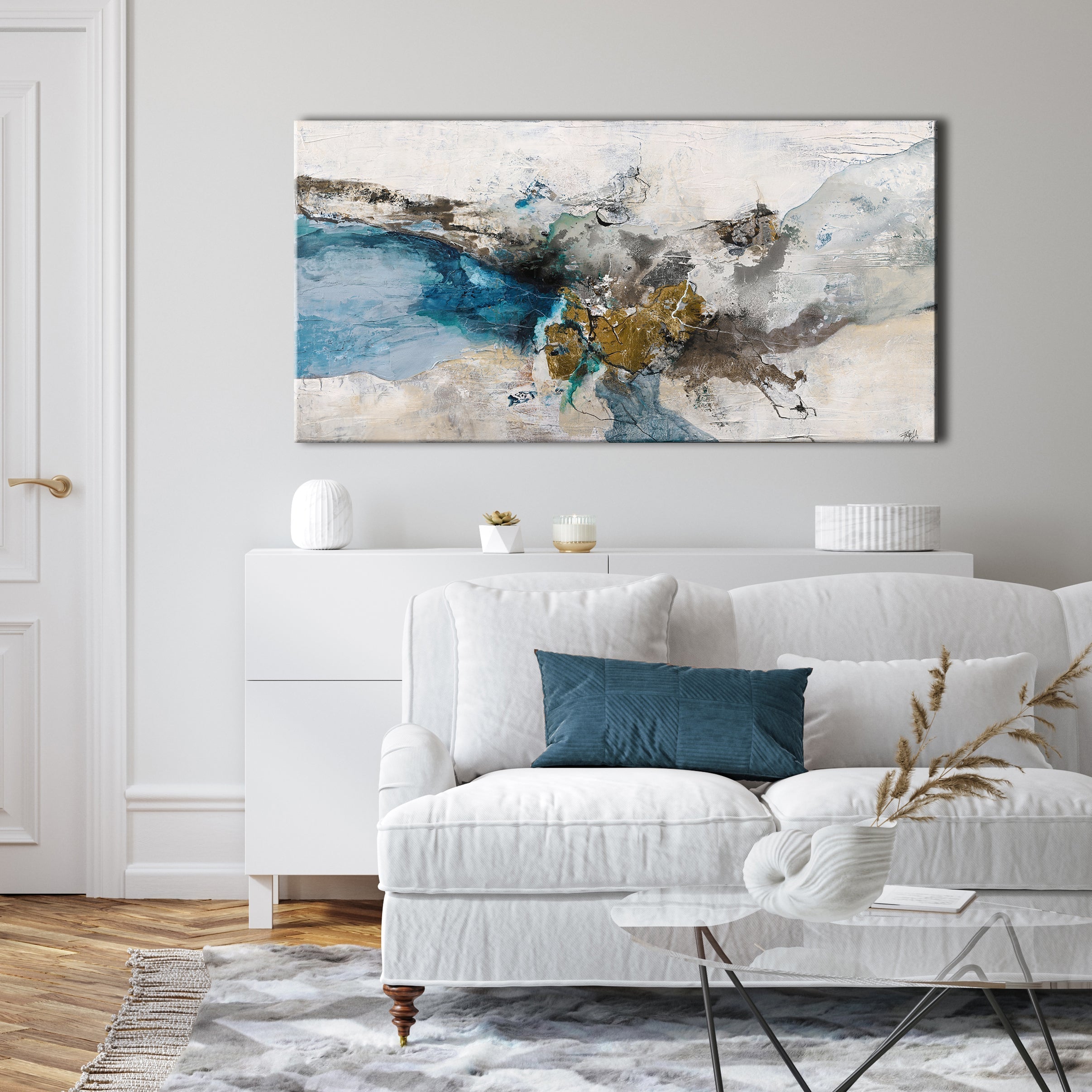 Night Blue | Maleri & kunsttryk Maleri & kunsttryk ART COPENHAGEN 140x70  