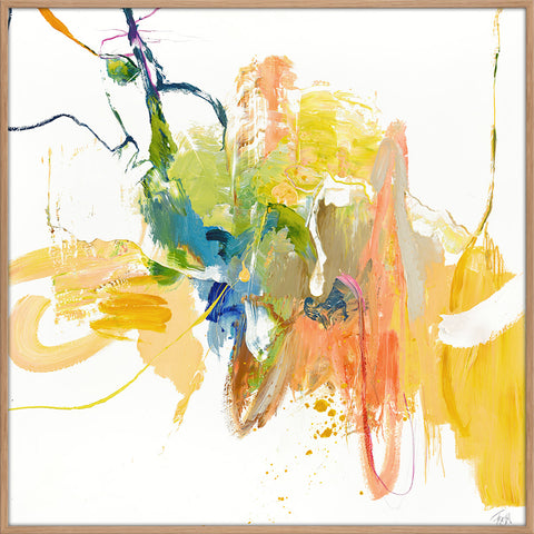 Confidential Yellow | Maleri & kunsttryk Maleri & kunsttryk ART COPENHAGEN 100x100 Egeramme