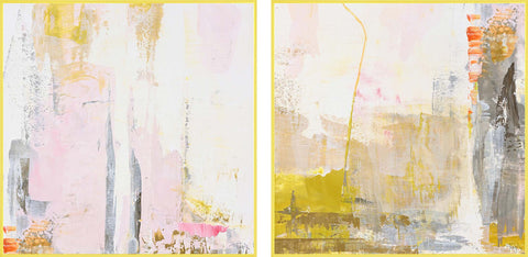 New Age Yellow 2+3 | Maleri & kunsttryk Maleri & kunsttryk ART COPENHAGEN (DA) 40x40