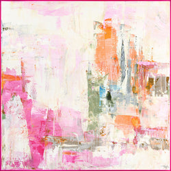 New age pink 1 | Maleri & kunsttryk Maleri & kunsttryk ART COPENHAGEN 100x100 Akrylramme