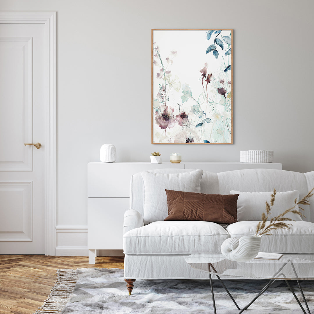 Flower Dance 2 | INDRAMMET BILLEDE Indrammet billede MF 30x40 Egeramme