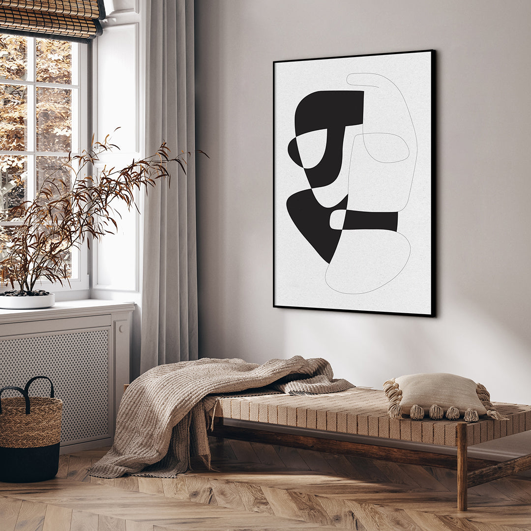 Graphical 3 | INDRAMMET BILLEDE Indrammet billede MF 30x40 Sort