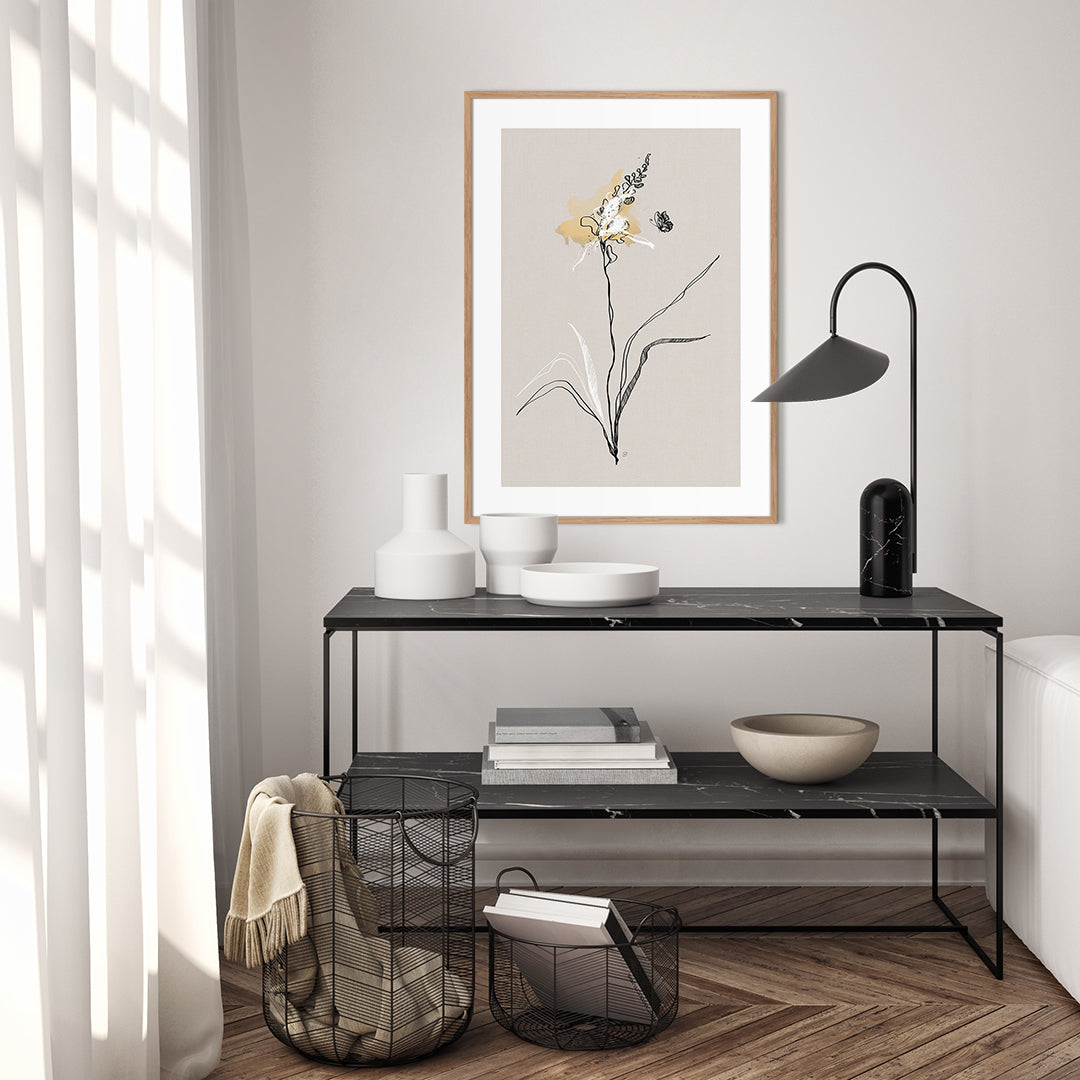 Summer Plant 1 | INDRAMMET BILLEDE Indrammet billede MF 30x40 Egeramme