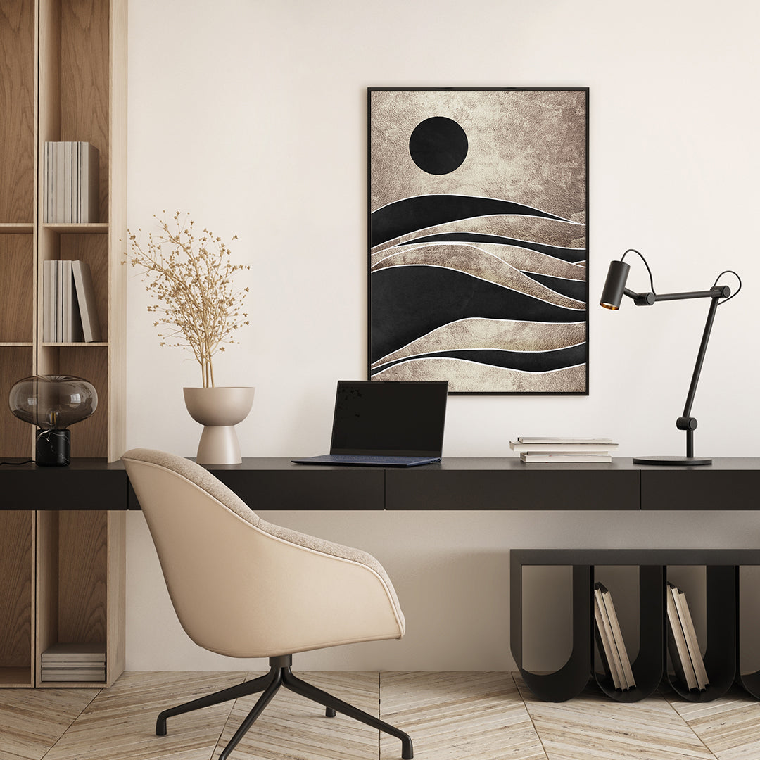 Black desert 1 | INDRAMMET BILLEDE Indrammet billede MF 30x40 Sort
