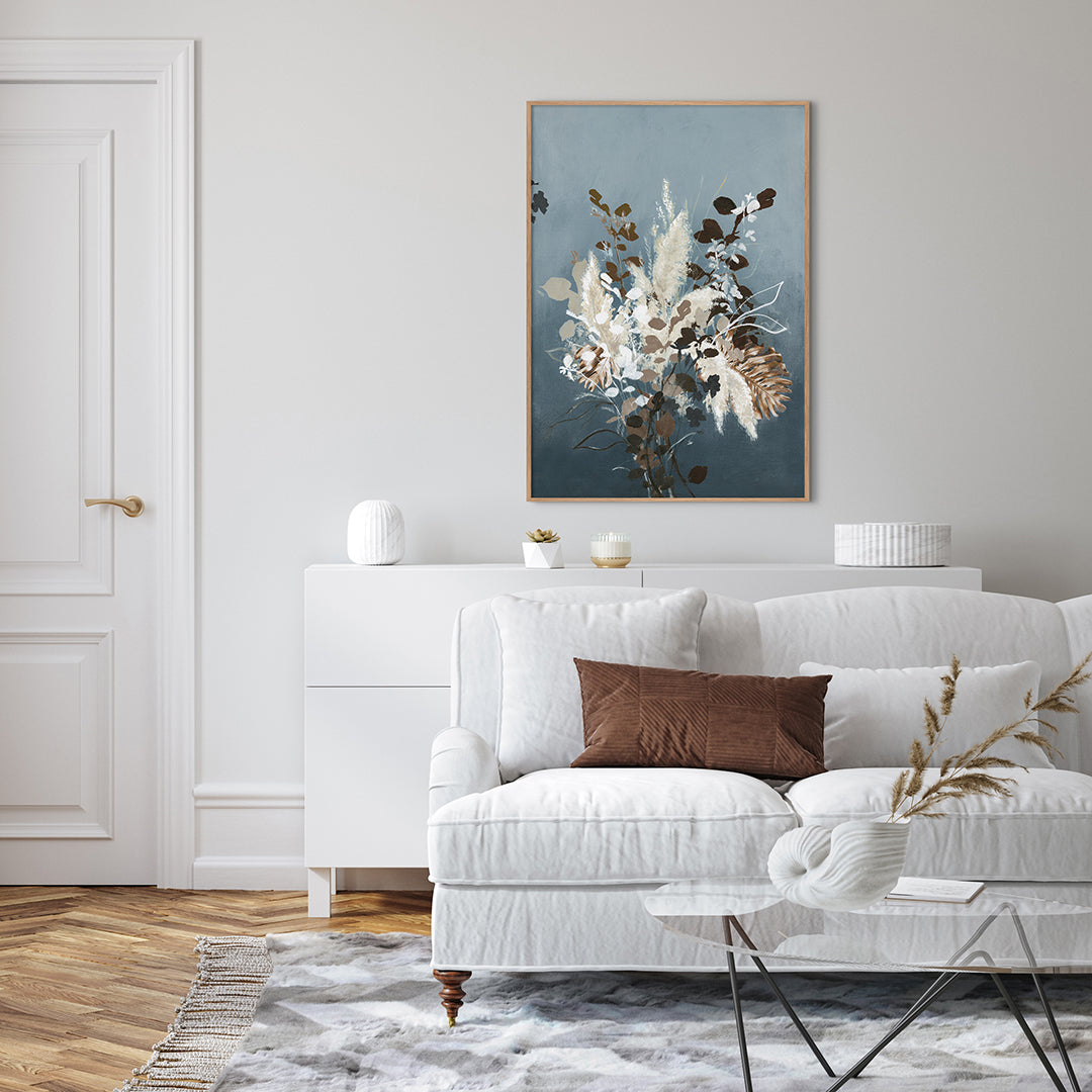Light Leaves 3 | INDRAMMET BILLEDE Indrammet billede MF 30x40 Egeramme