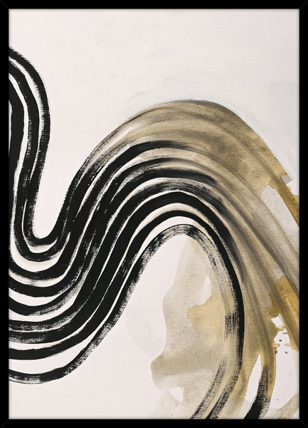 Stripes | KUNSTTRYK Kunsttryk ART COPENHAGEN 50x70 Sort ramme
