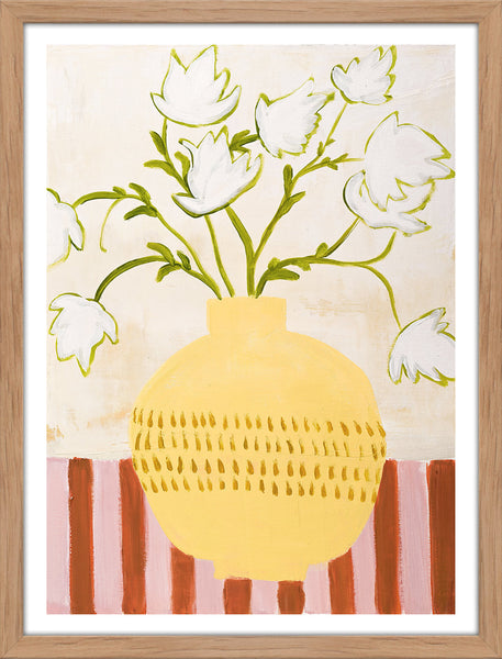 Yellow vase | KUNSTTRYK Kunsttryk ART COPENHAGEN 30x40 Egeramme