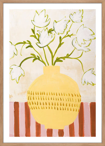 Yellow vase | KUNSTTRYK Kunsttryk ART COPENHAGEN 50x70 Egeramme