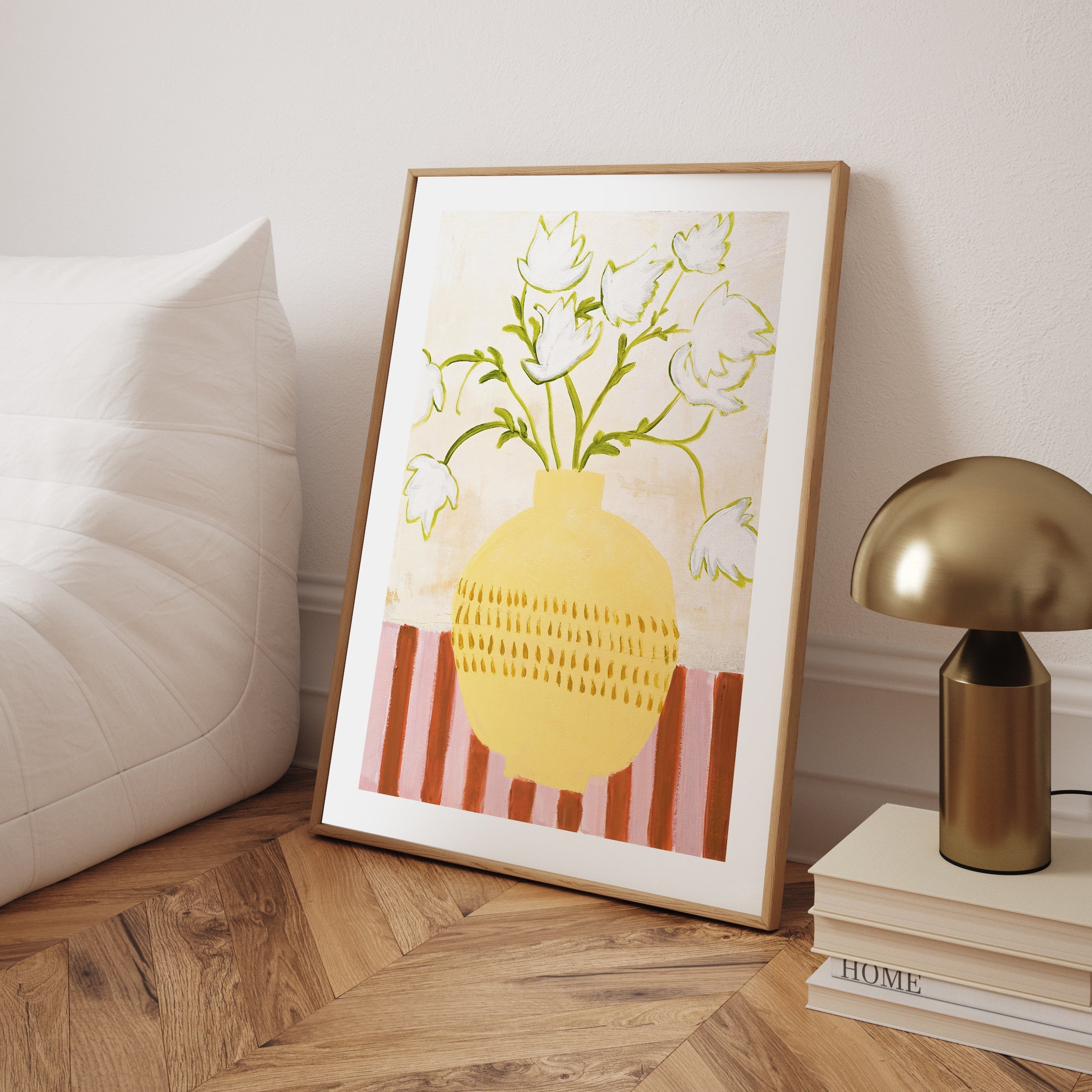 Yellow vase | KUNSTTRYK Kunsttryk ART COPENHAGEN 50x70 Egeramme