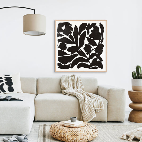 BLACK LEAF | UNIKA MALERI Unika Maleri ART COPENHAGEN