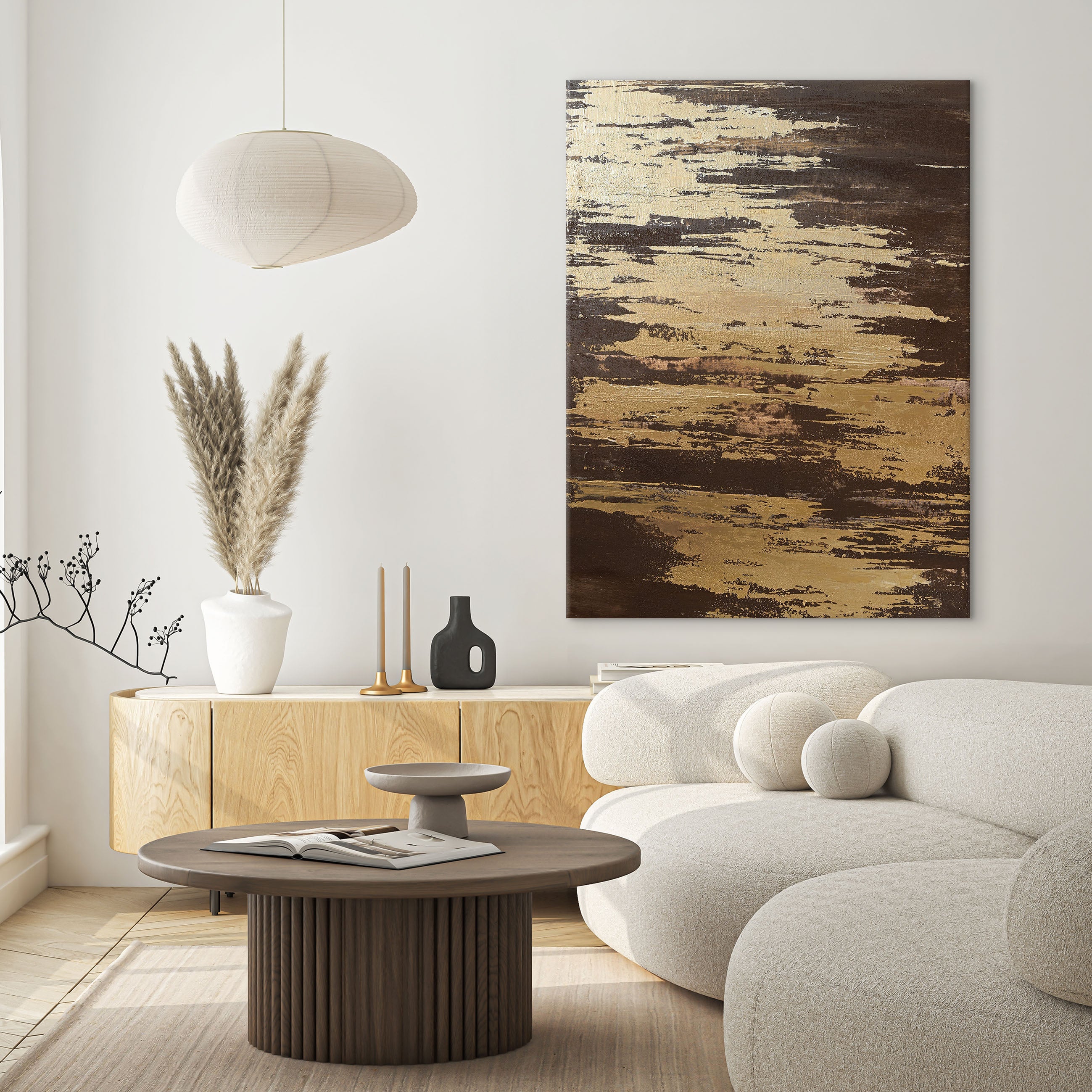 GOLD LIGHT | UNIKA MALERI Unika Maleri ART COPENHAGEN 90x120cm