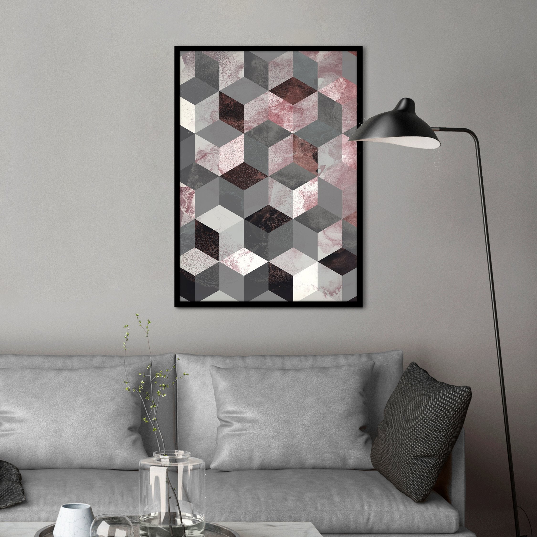 Cubes Rose | PLAKAT Plakat MF