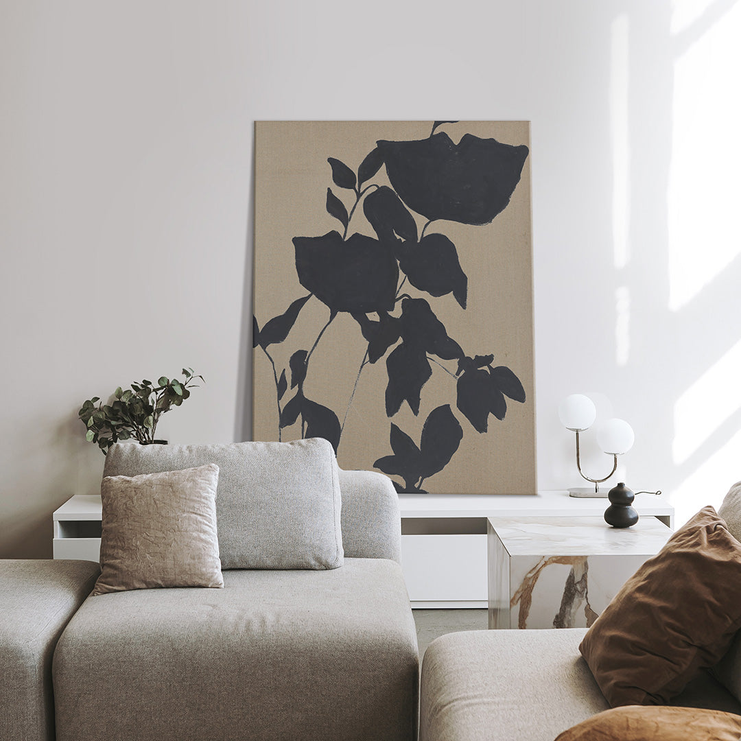 Fortuna Black | DESIGN MALERI Design maleri ART COPENHAGEN 90x120 Hørlærred Sort ramme