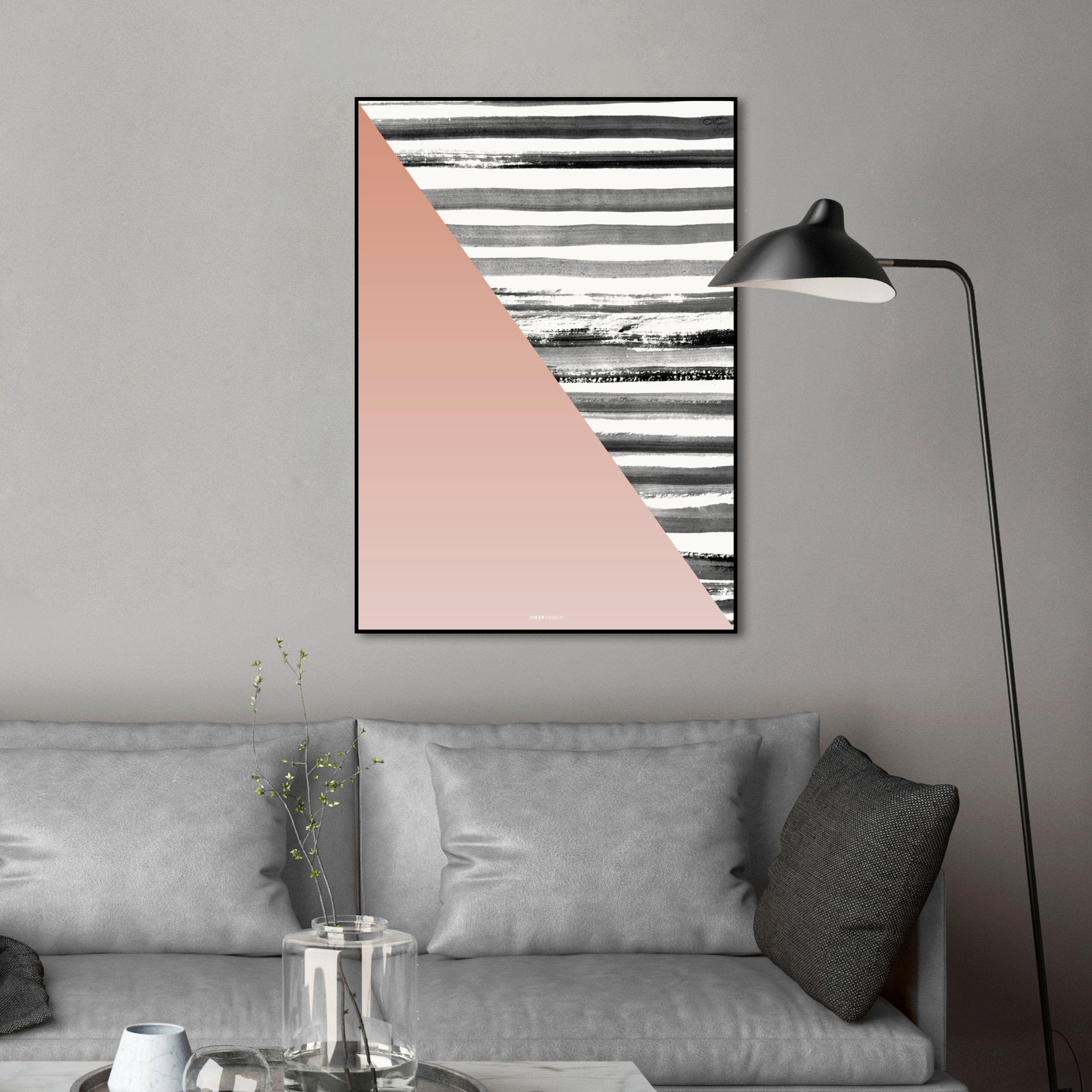 Triangle 1 | INDRAMMET BILLEDE Indrammet billede MF 30x40 Sort