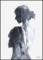 Woman in blue | INDRAMMET BILLEDE Indrammet billede MF