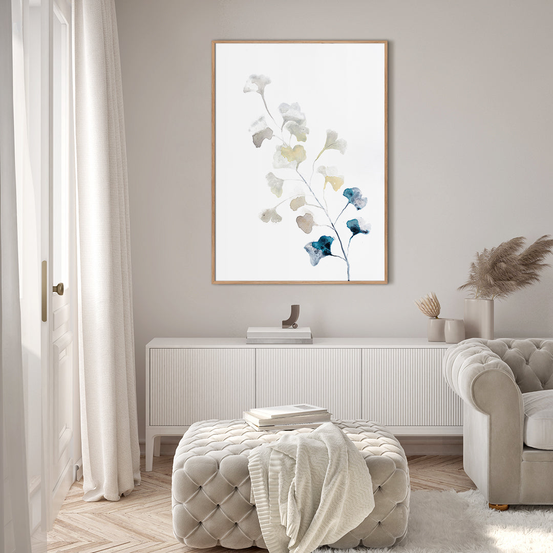 Blue Spring | INDRAMMET BILLEDE Indrammet billede MF 30x40 Egeramme