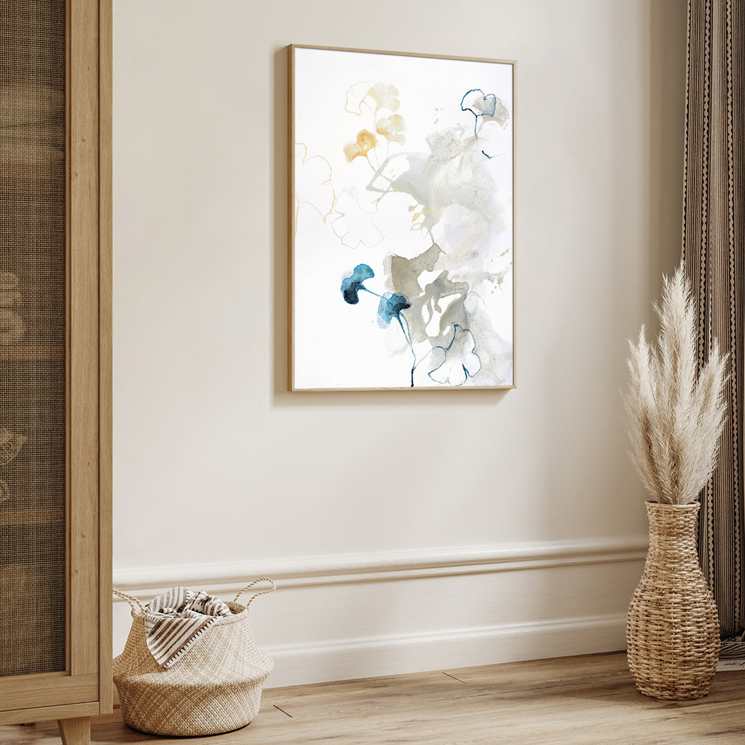 Blue Fall | INDRAMMET BILLEDE Indrammet billede MF 30x40 Egeramme