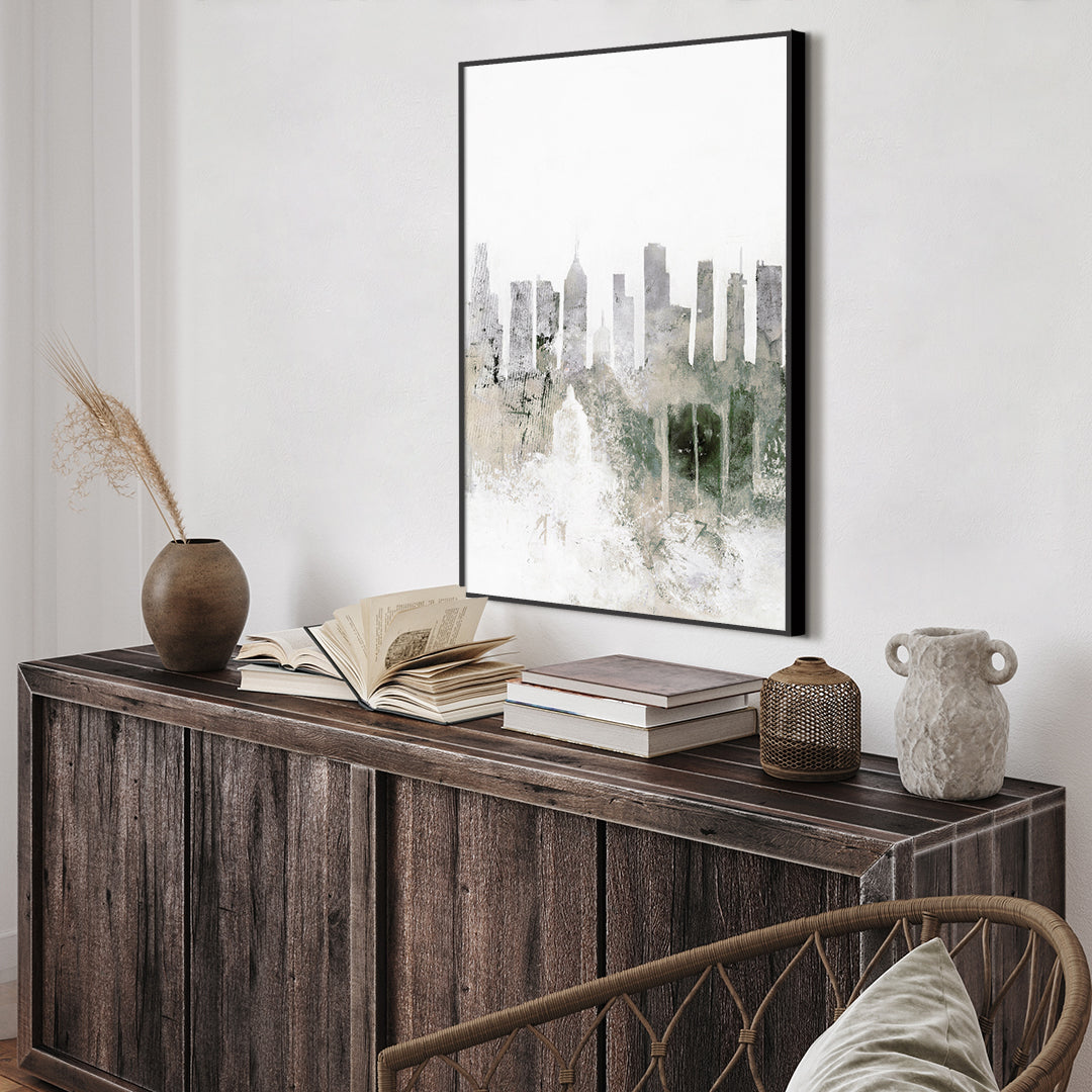 Nordic Lounge 1 | INDRAMMET BILLEDE Indrammet billede MF 30x40 Egeramme